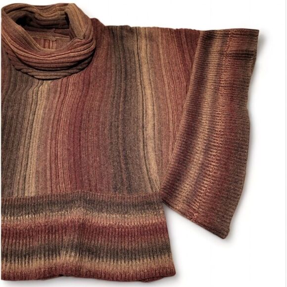 Dor Dor Couture Anthropologie Cowl Neck Poncho Sweater Size Large - Picture 8 of 16